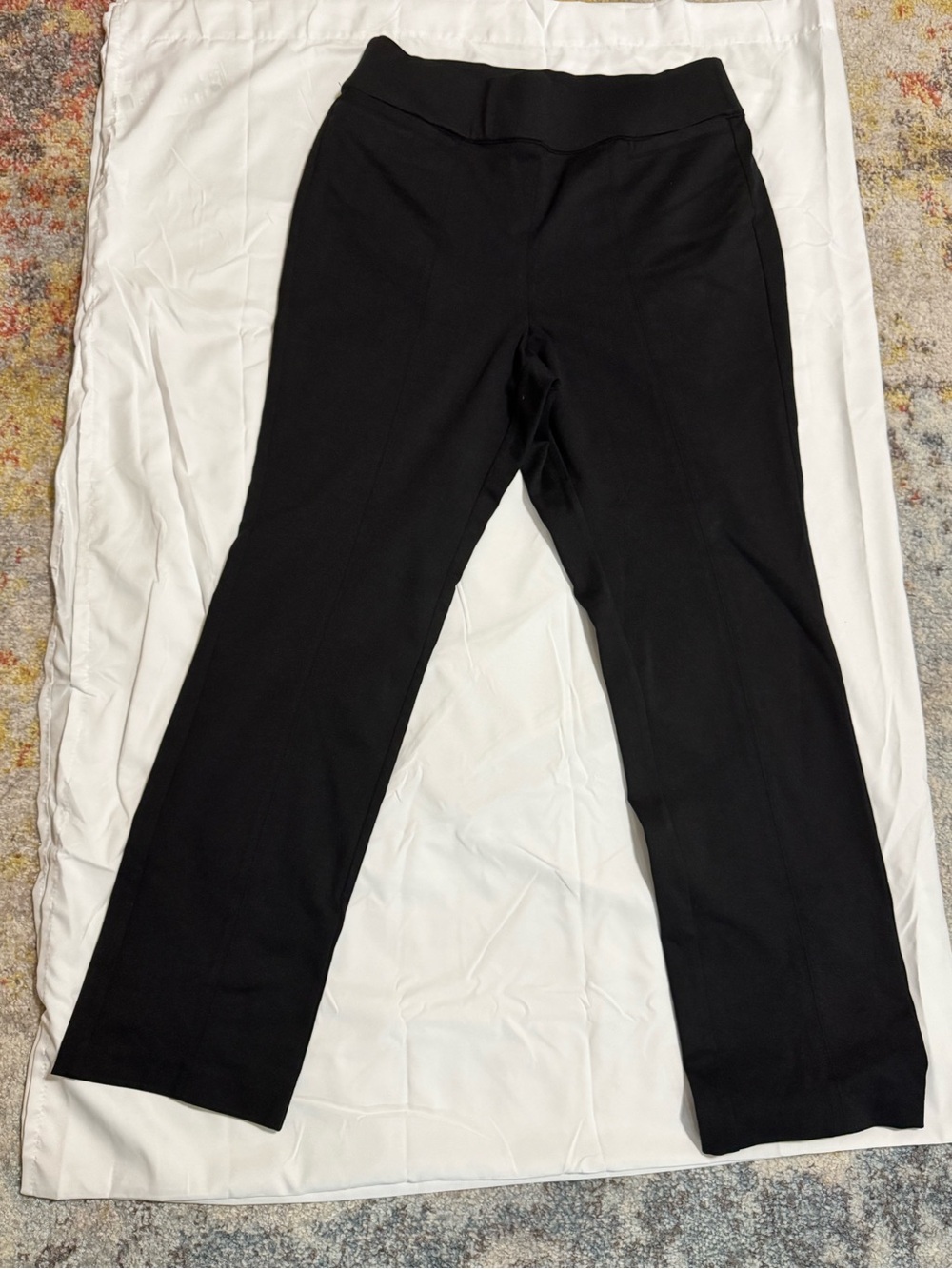 Lane Bryant Black Straight-Leg Ponte Pants